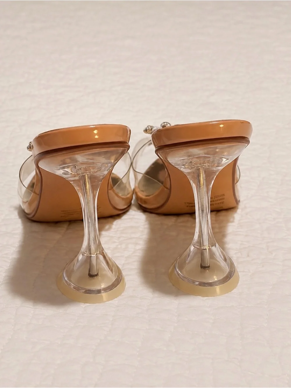 Lulus Lemonade Clear Rhinestone Mule Heels – Size 8 - Picture 3 of 4